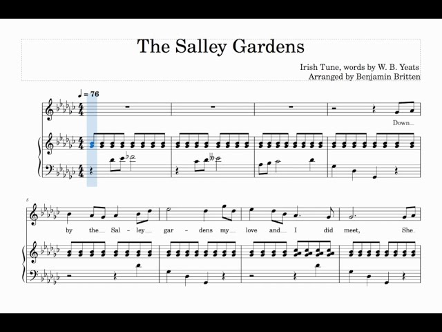 The Salley Gardens Arr Britten