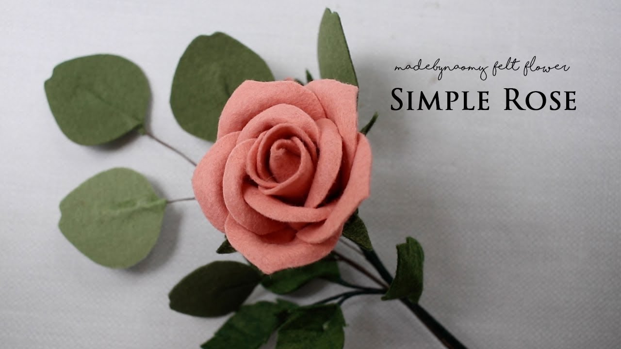 [Felt Flower] Let's make Felt Rose Short Preview by madebynaomY