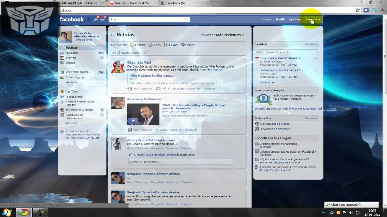 Como poner una foto en el fondo del facebook 16 Como poner una foto en el fondo del facebook 40
