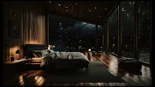 Immediately fall asleep to the sounds of rain on a pleasant rainy day in the stormy bed.