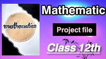 CBSE 𝗰𝗹𝗮𝘀𝘀𝟭𝟮𝘁𝗵 math 𝐩𝐫𝐨𝐣𝐞𝐜𝐭 𝐟𝐢𝐥𝐞 (topic-matrices) #𝐯𝐢𝐝𝐞𝐨#projectworkdesignsimple #amazing #study 📚✏