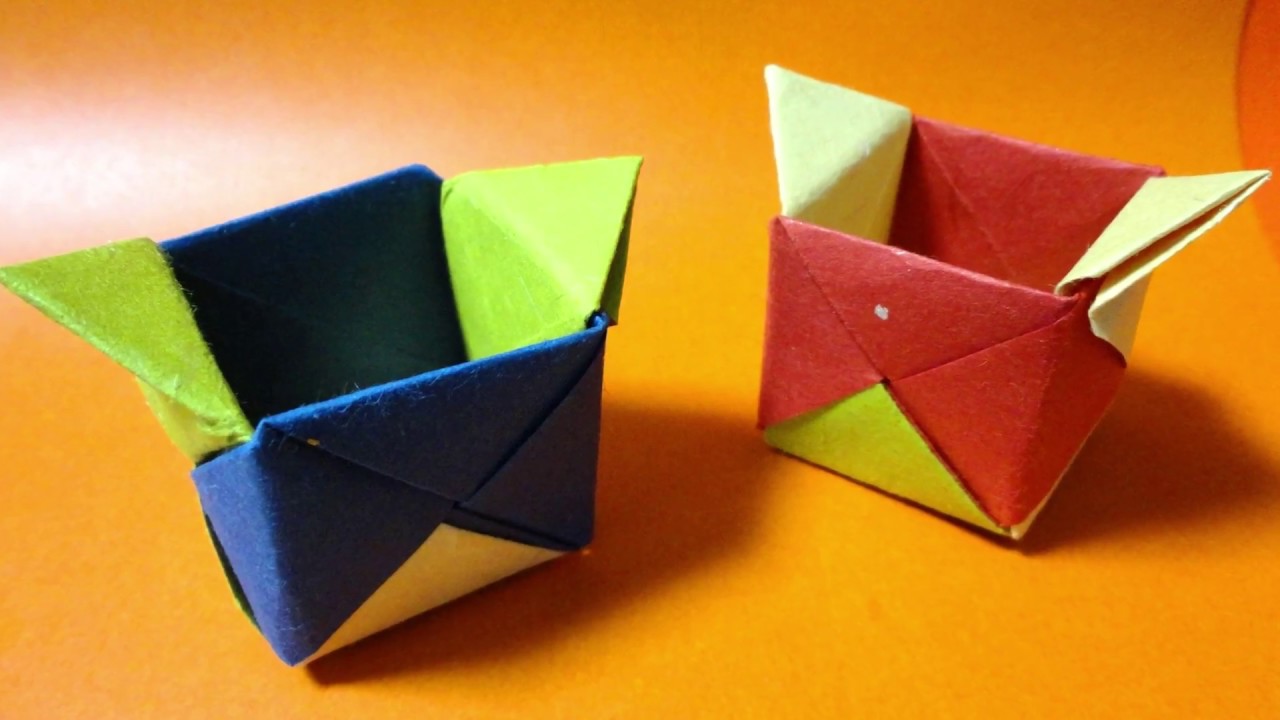 Setsubun Origami Beans Box 折り紙 節分 豆入れの箱の折り方 Youtube