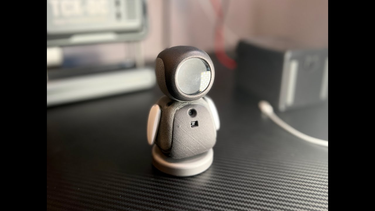 Cute desk pet robot which is designed to look like a