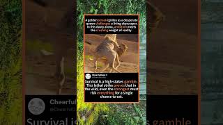 DAVID VS GOLIATH! 🦁🦒 Desperate Lioness Attacks Giant Giraffe!#LionVsGiraffe #WildlifeAction