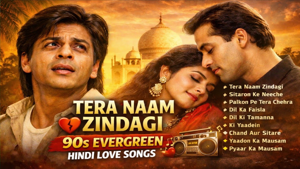 Tera Naam Zindagi 💔 | 90s Evergreen Hindi Love Songs | Full Album Jukebox