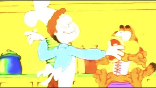 john slaps garfield with a steak