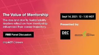 SDG8: The Value of Mentorship Webinar