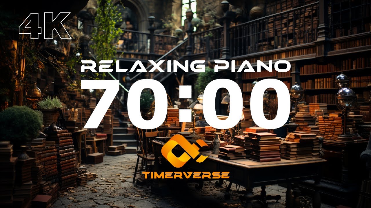 70 Minute Relaxing Piano Music Timer with Alarm ⏰ | 