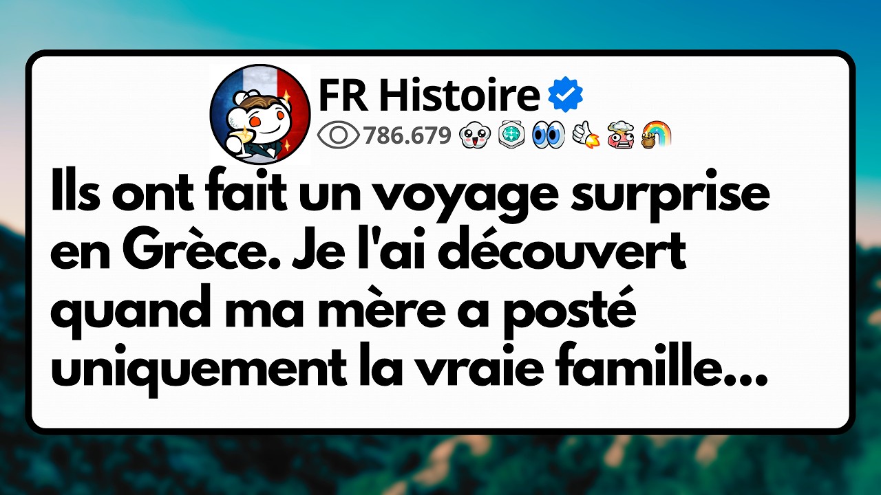Je regardais la photo de ma famille en Grèce, tous souriants avec leurs verres de vin sur une falaise à Santorin, quand j'ai réalisé que je n'y étais pas. Deux jours plus tard, ma banque m'a...