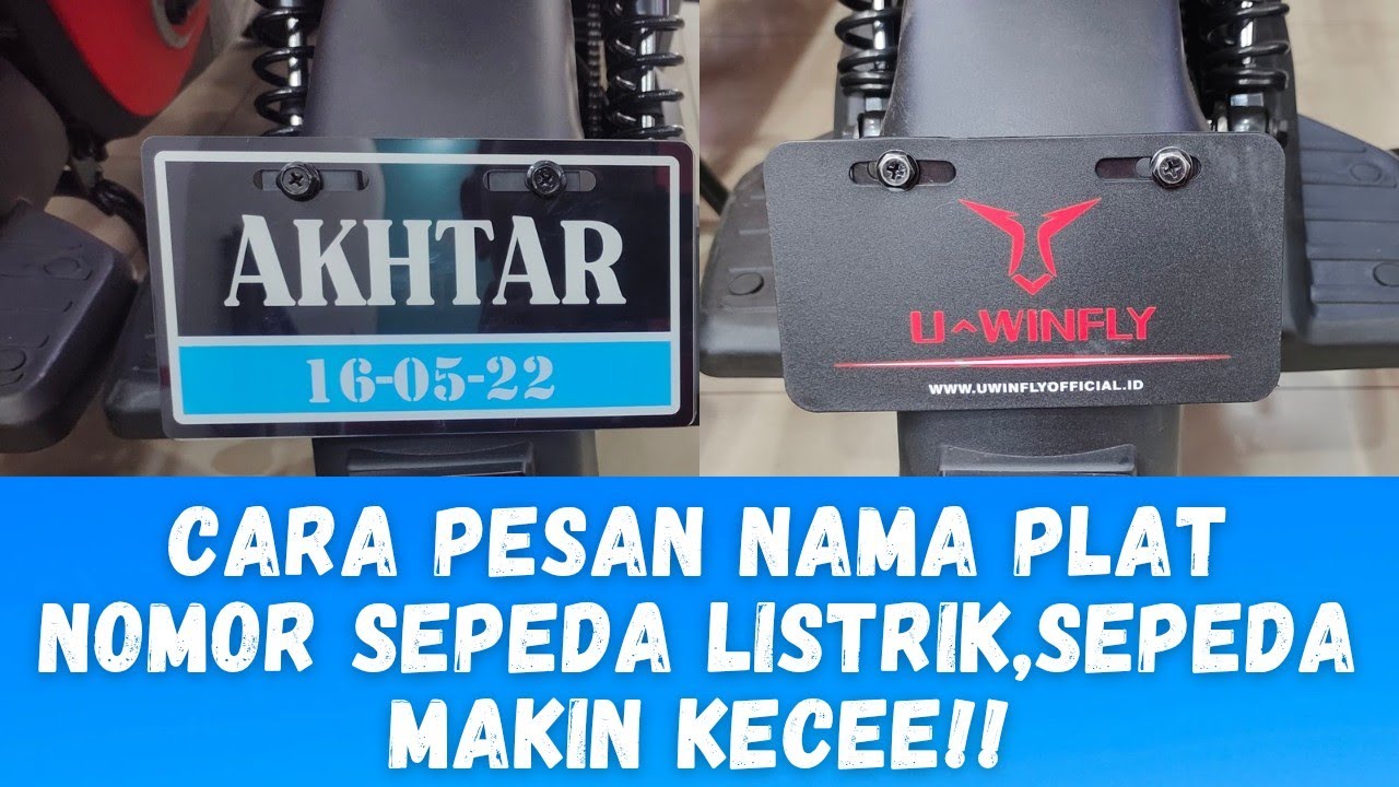 Pasang Plat Nomer Custom Sepeda Listrik