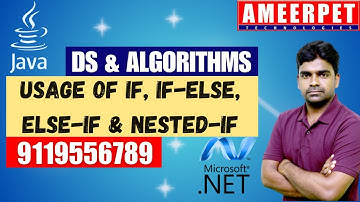 Data Structures and Algorithms | Conditional Statements | By Srinivas | Ameerpet Technologies