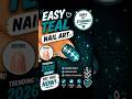 Easy teal nail art 💙 Simple &amp; stylish nail design tutorial ✨ #nailart #simplenails #beauty #nails