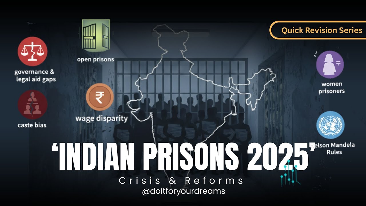Prisons in India 2025 | Issues, Data & Way Forward | Vison IAS Quick Revision Series | November 2025