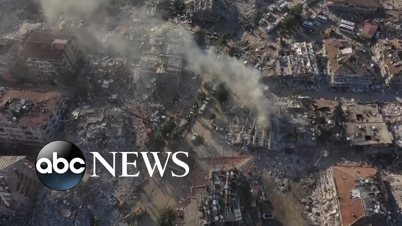 ⁣Quake rescuers help save family trapped in rubble