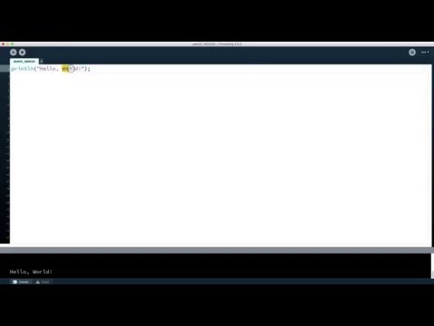 Writing your first program in Processing (Hello, World!)