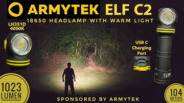Updated Version - Armytek ELF C2 Warm with USB C, 1023 lm 104 m & Discount Code