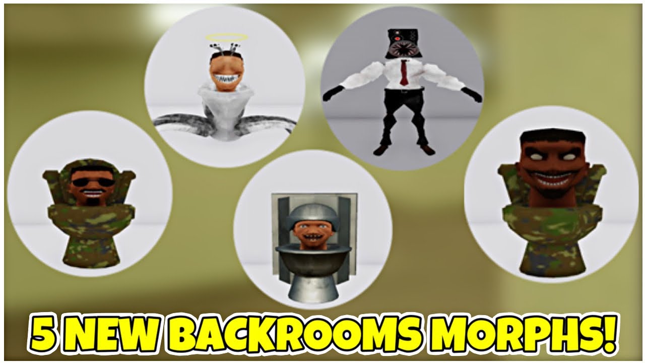 OS NOVOS SKIBIDI TOILET (MEME) 🚽 EM BACKROOMS MORPHS! (New Morphs Skibidi  Toilet Meme) 