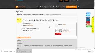 CIS 336 Week 8 Final Exam Latest 2018 | Homework Joy