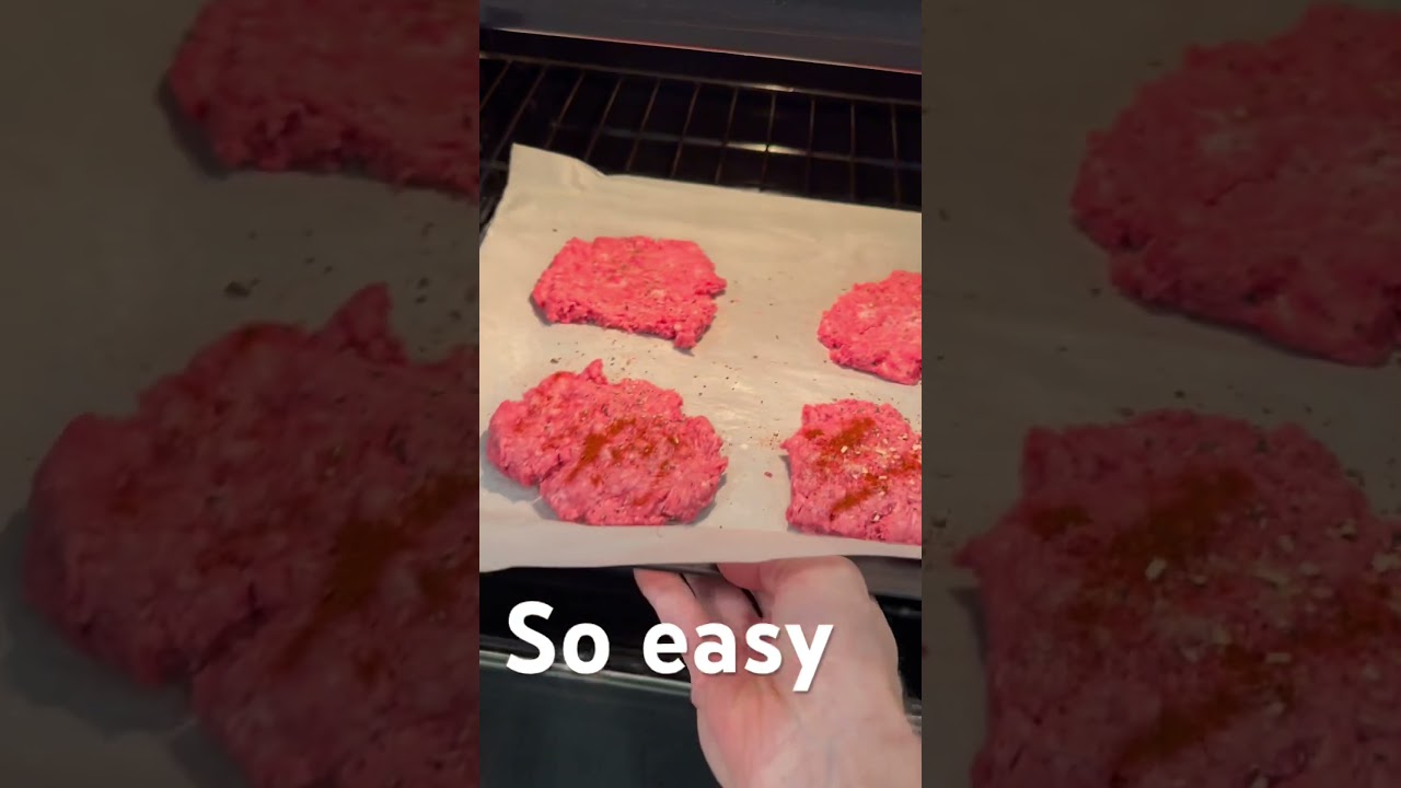 Delicious oven baked burgers. Easy clean up!! Takes 25 min!