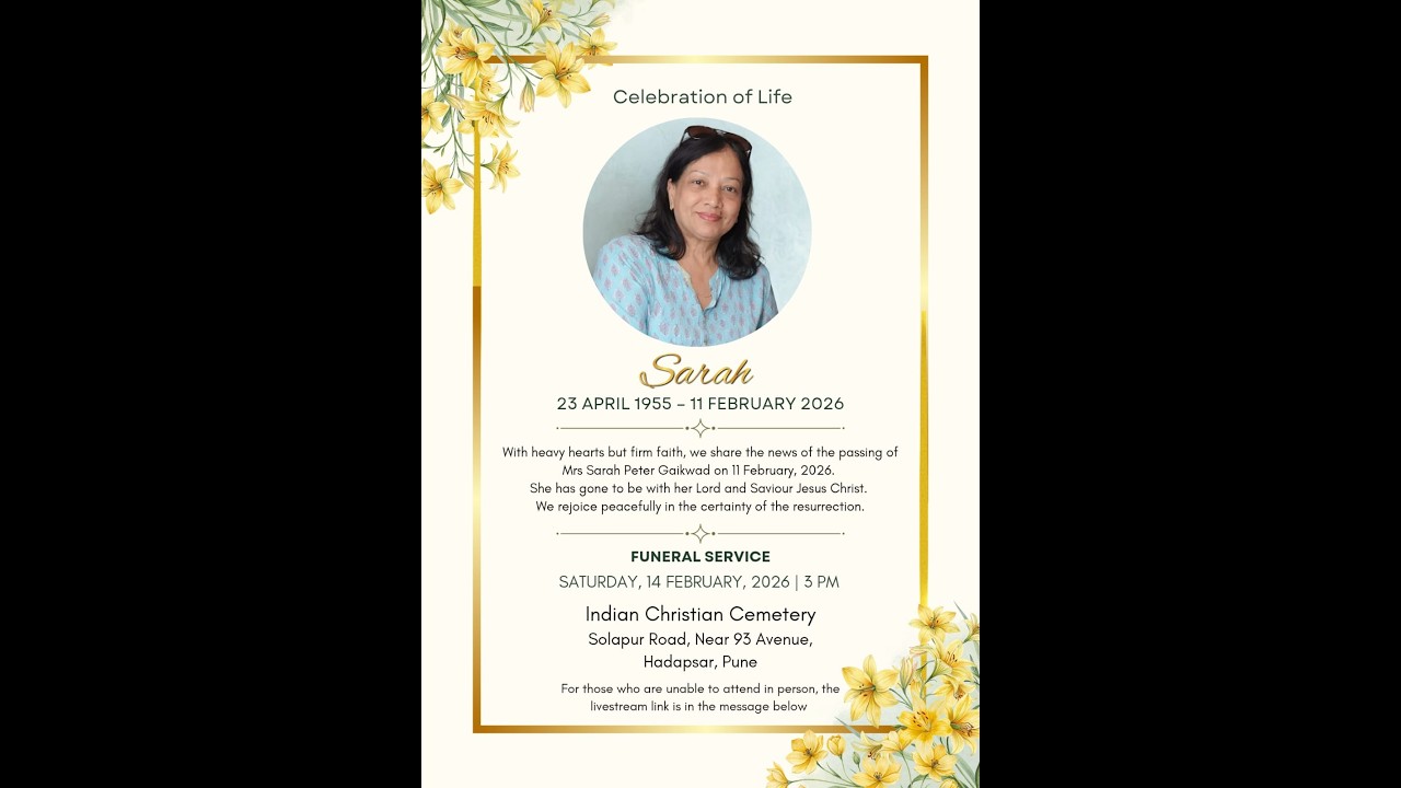 Celebrating the life of Sarah