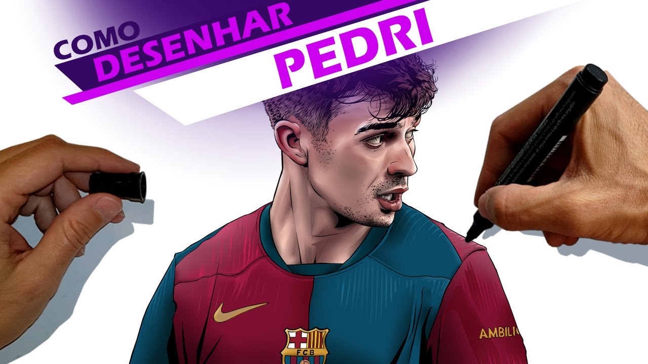 Pedri, jogador do Barcelona FC - Como desenhar / How to draw - YouTube