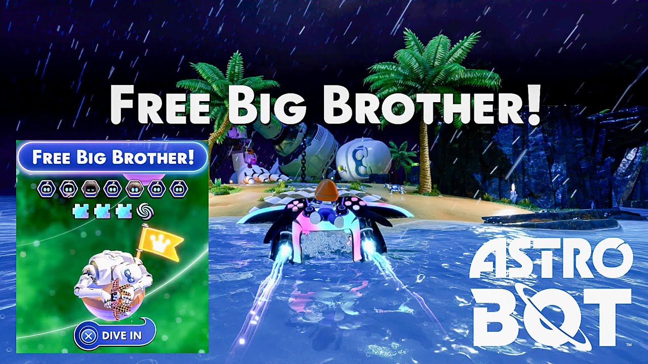FREE BIG BROTHER! ALL BOTS, PUZZLE PIECES AND SECRET PORTAL | Astro Bot