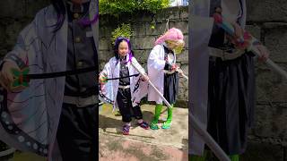 🌈Demon Slayers Costume! #demonslayer #mitsurikanroji #mitsuri #shinobu #shorts #shinobukocho #fun