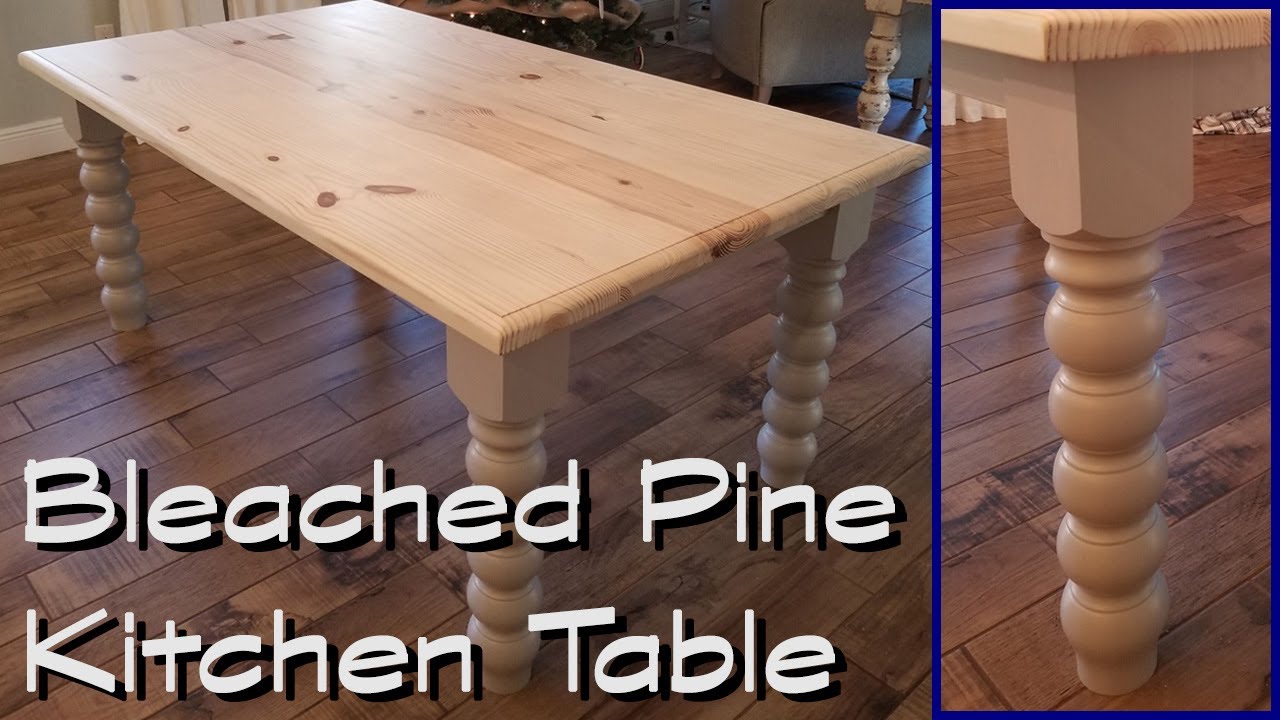 bleached farm kitchen dining table