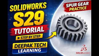 SolidWorks Spur Gear Tutorial | Step-by-Step 3D Modeling (S29) #solidworks #cad #automobile