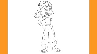 How to Draw GIULIA MARCOVALDO | Disney • Pixar LUCA