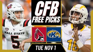BALL STATE vs KENT STATE CFB Picks and Predictions (Week 10) | College Football Free Picks Today