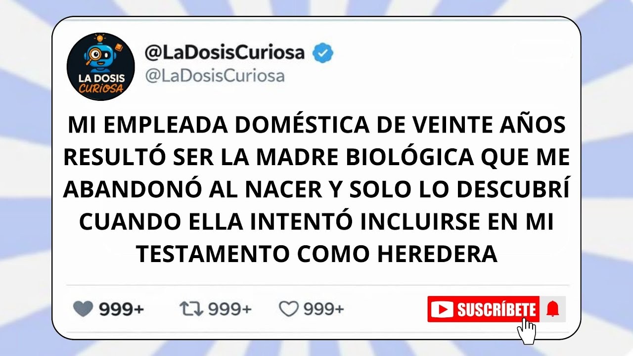Mi EMPLEADA de 20 AÑOS era mi MADRE BIOLÓGICA que me ABANDONÓ | Su plan para ROBAR mi HERENCIA