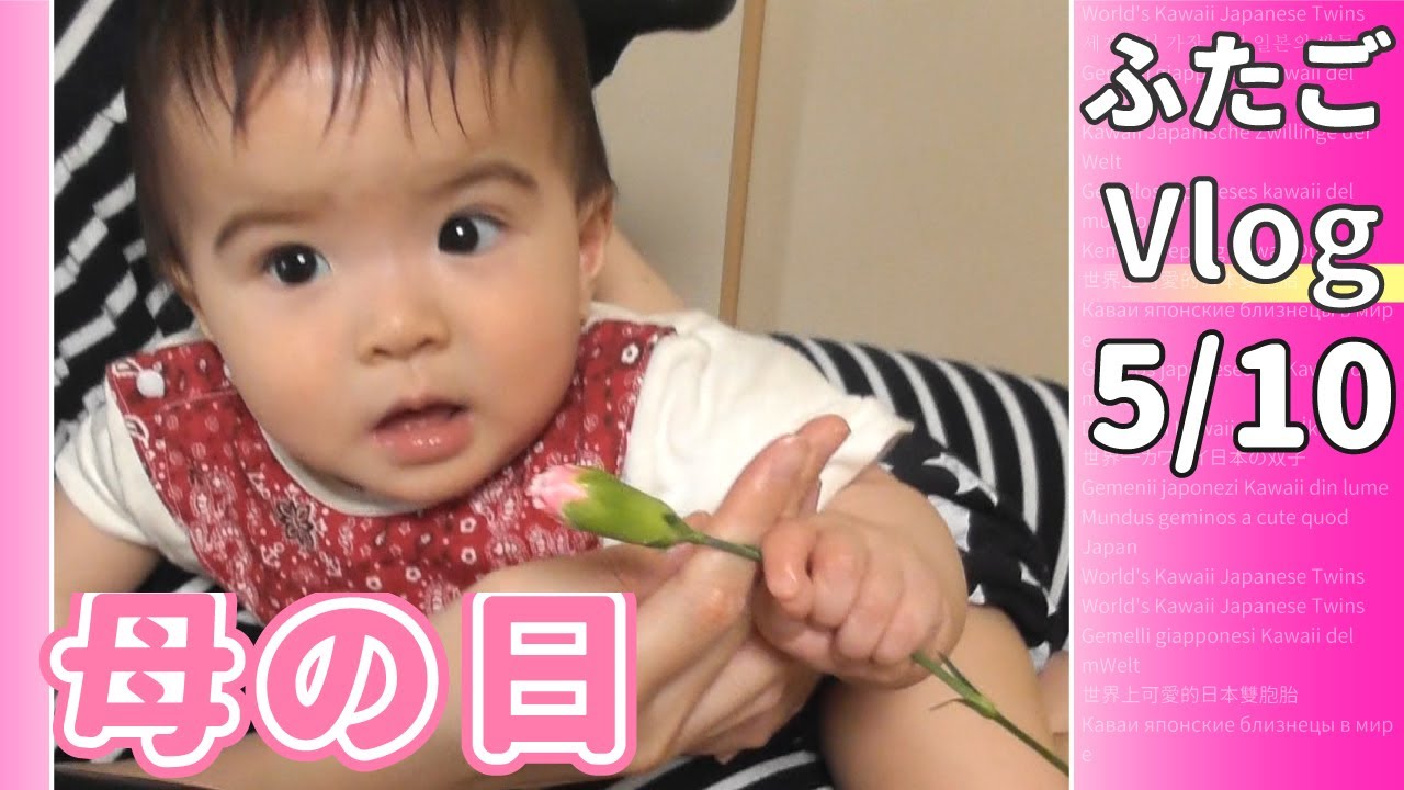 母の日 赤ちゃんの日常 生後８ヵ月のかわいい双子の男の子の成長記録５月１０日 Youtube