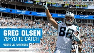 Cam Newtons 78-Yard Bomb To Greg Olsen 49Ers Vs Panthers Nfl