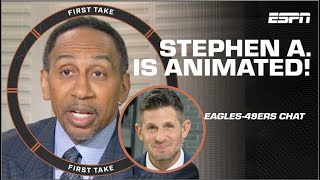 Stephen A. has Dan Orlovsky IN DISBELIEF over his 49ers \& Eagles take 🍿 | First Take