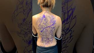 Dragon back tattoo first session #tattooartist #tattoo #art #dragon