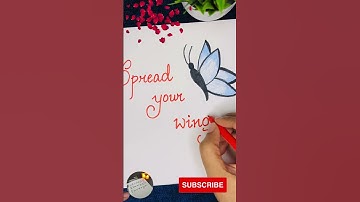 Butterfly | Cute Calligraphy #shorts #ytshorts #calligraphy