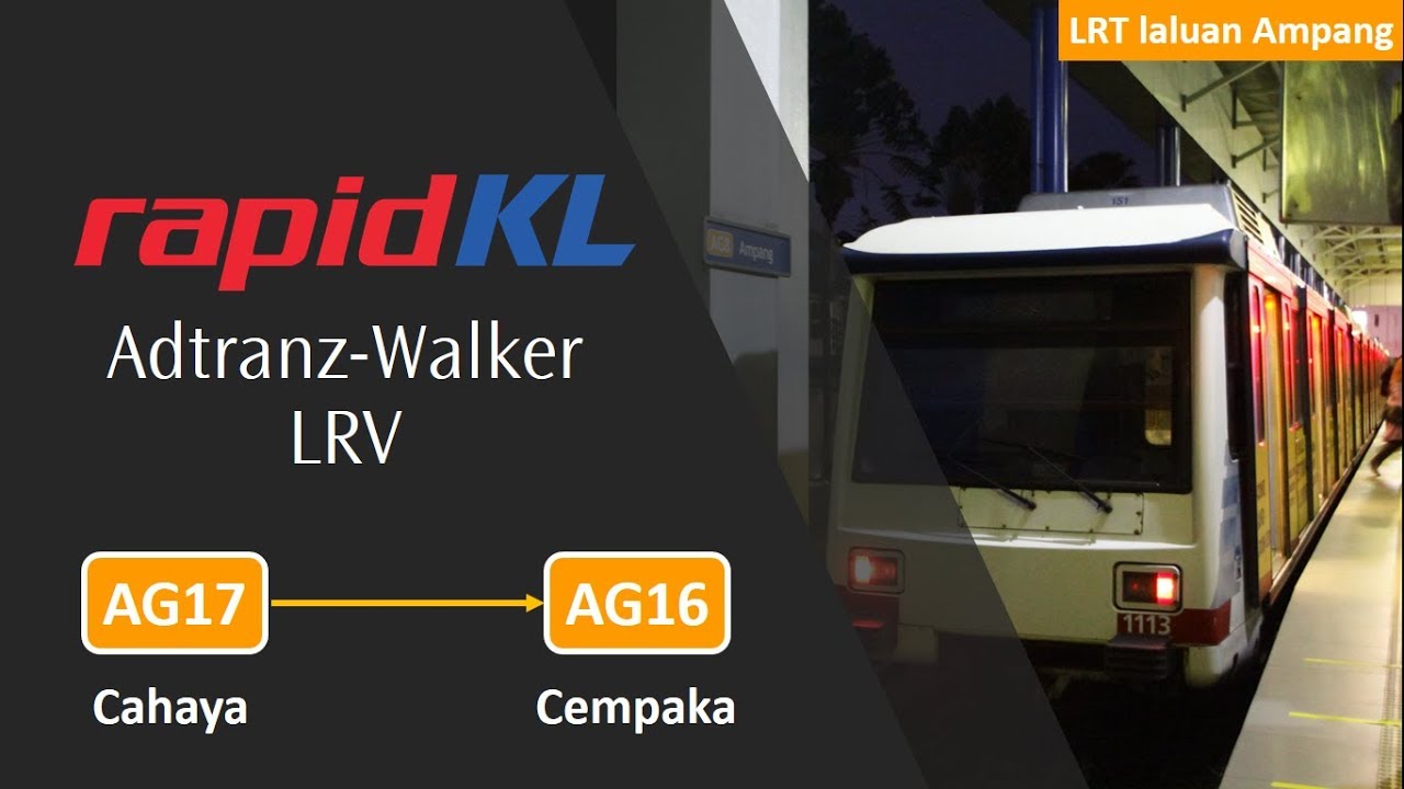 [LRT Ampang] Adtranz LRV ride from Cahaya to Cempaka