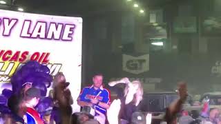 Kyle Larson”s wife shotgunning a beer 2020 chili bowl