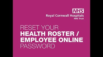 How to reset your HealthRoster/Employee Online Password