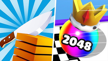 Slice It All Vs Ball Merge 2048 Max Levels Gameplay Walkthrough 0E1Q118KA