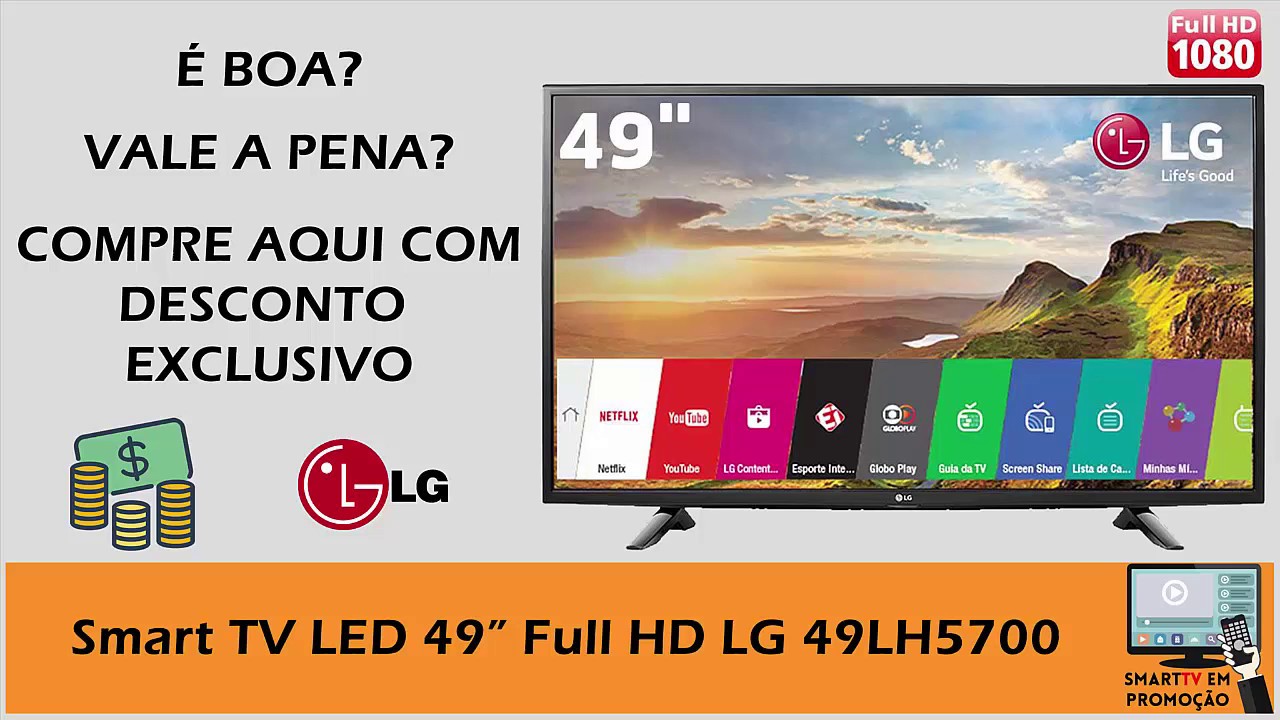 Smart TV LED 49 Full HD LG 49LH5700 com Painel IPS. É boa? Quanto Custa ...