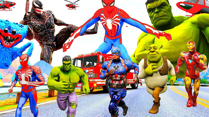Spiderman 3D Funny Hulk Avengers Fire Truck Rescue Superhero