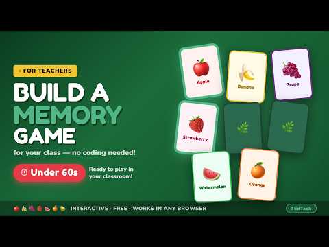 I Made a classroom Game with AI in 1 Minute