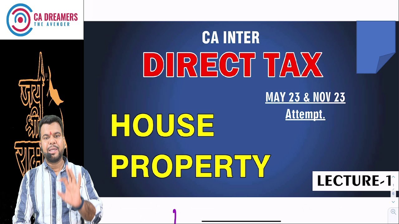 CA Inter Direct Tax For May & Nov 23 | Lecture 07 : Free CA Inter Classes By Vinit Mishra Sir