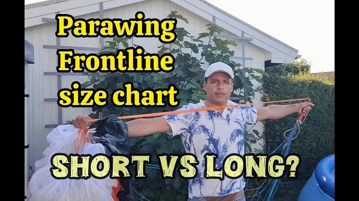 Parawing line size chart. Short vs Long lines. What size should you get?