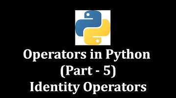 Operators in Python Part 5 Identity Operators @LearnWithMrRJ