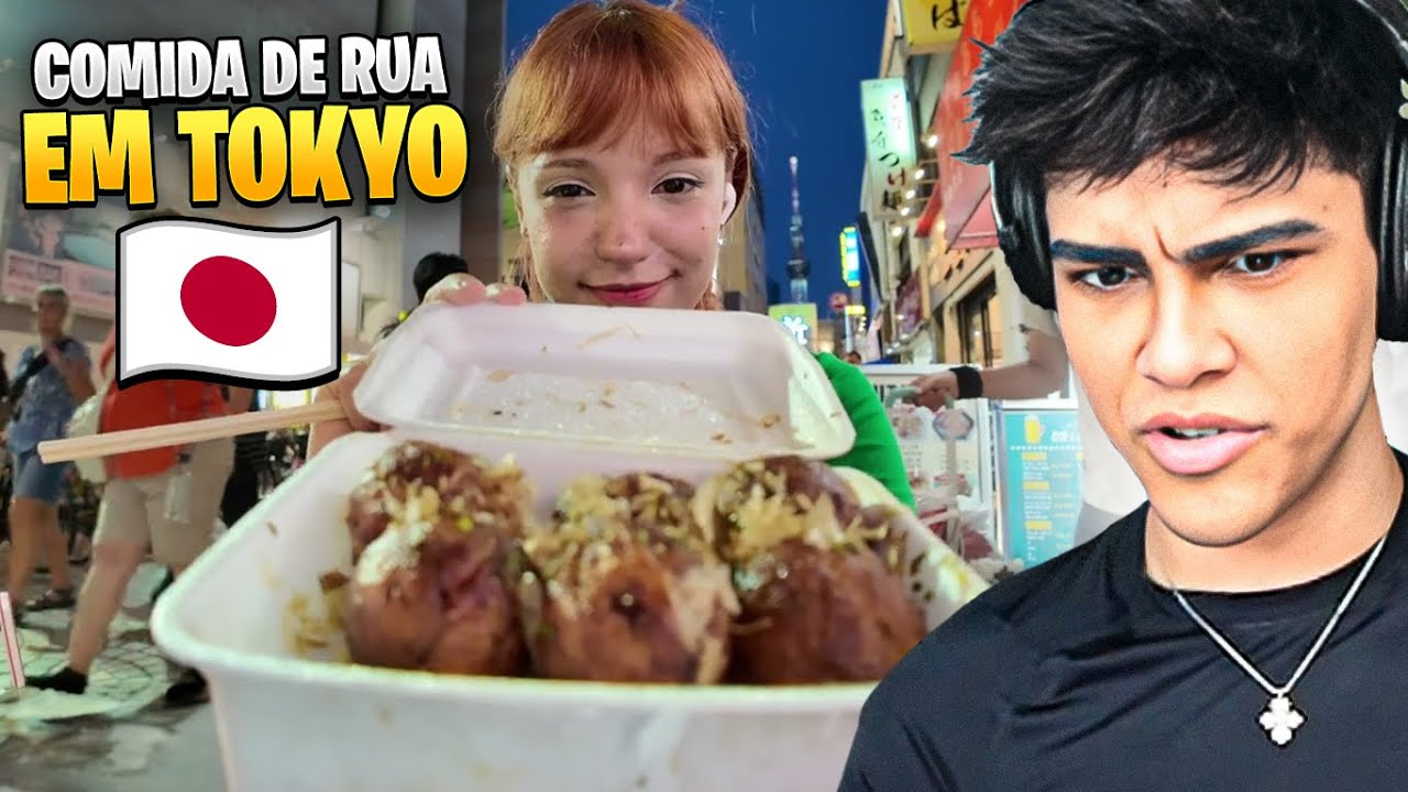 12 HORAS COMENDO COMIDA DE RUA EM TOKYO (JAPÃO) - React Prizza