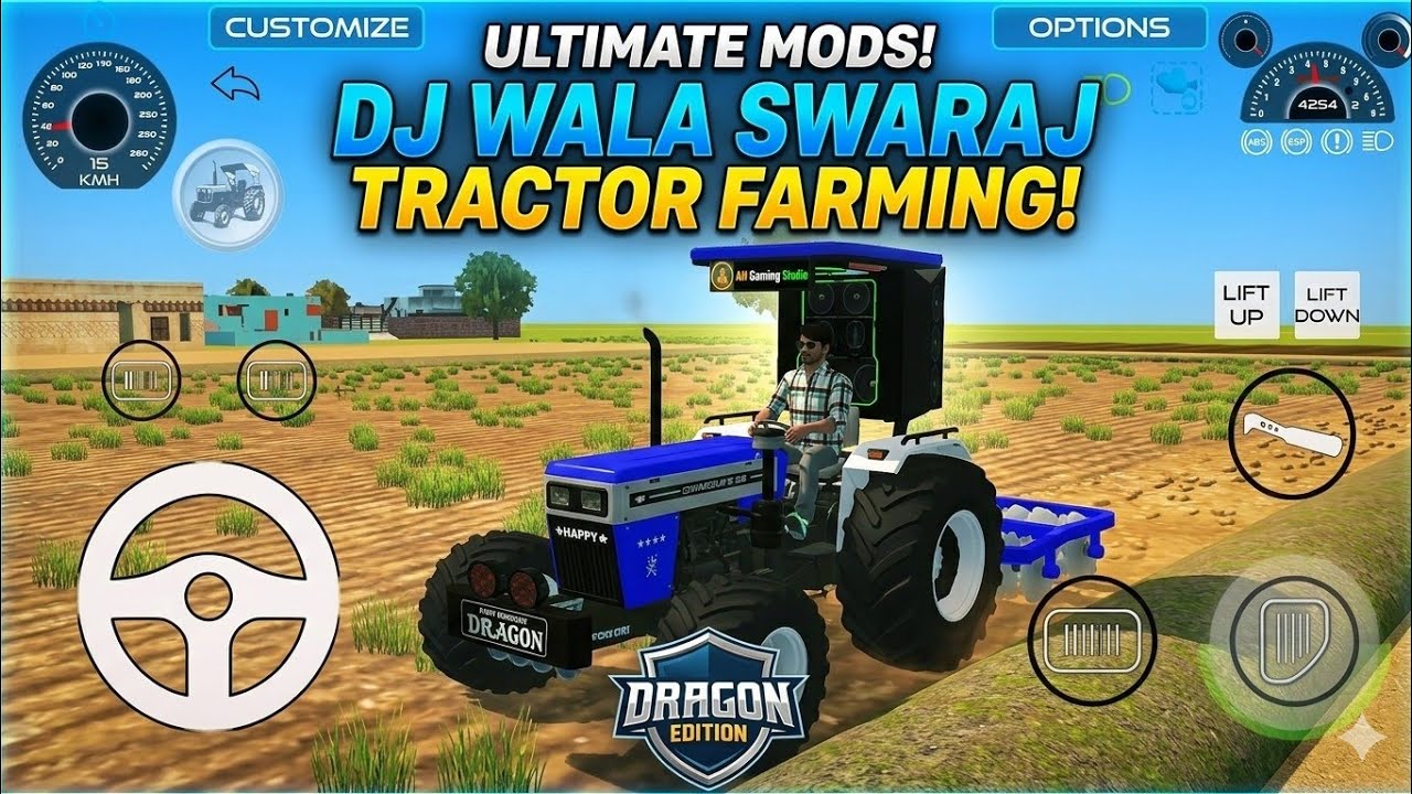 डीजे वाला स्वराज ट्रैक्टर | Ultimate Mods Tractor Farming 🚜🔥