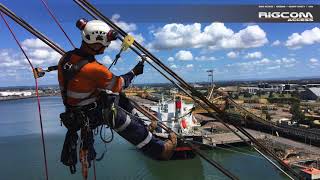 Wire Rope and Structural Inspections on Port Cranes via Rope Access